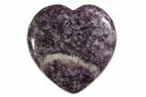 1.2" Polished Lepidolite Hearts - Photo 3